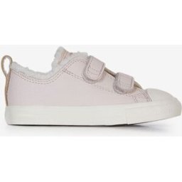 Schoenen Converse Ctas Ox- Baby Roze/wit Unisex 22