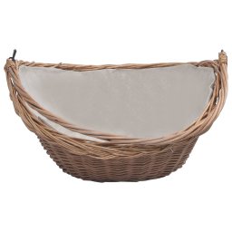 vidaXL Houtmand met handvat 57x46,5x52 cm wilgenhout bruin