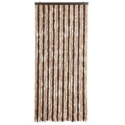 vidaXL Vliegengordijn 90x200 cm chenille beige en lichtbruin