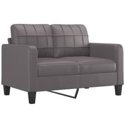 vidaXL 2-delige Loungeset met kussens kunstleer grijs
