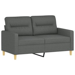 vidaXL 2-delige Loungeset met kussens stof donkergrijs