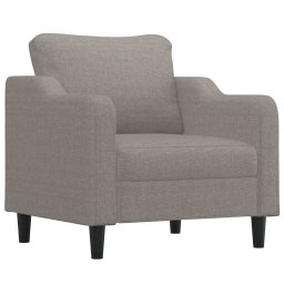 vidaXL 3-delige Loungeset met kussens stof taupe