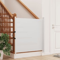 vidaXL Huisdierenhek uittrekbaar 82,5x125 cm wit