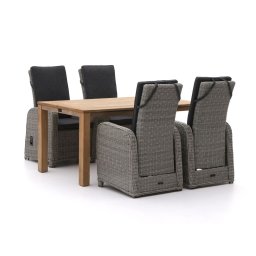 + 15% kassakorting | Intenso Umbria/ROUGH-S 160cm dining tuinset 5-delig verstelbaar - Laagste prijsgarantie!