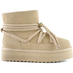 Colors of California Boots - maat 40 - Suede Platform Laarzen - Beige
