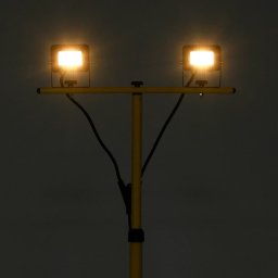 vidaXL Spotlight met statief LED 2x10 W warmwit