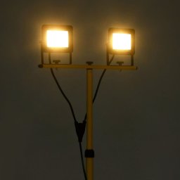 vidaXL Spotlight met statief LED 2x30 W warmwit