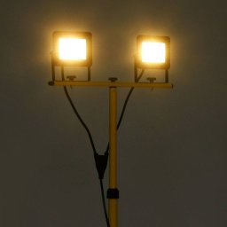 vidaXL Spotlight met statief LED 2x50 W warmwit