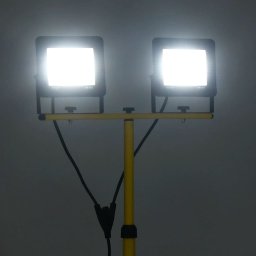 vidaXL Spotlight met statief LED 2x50 W koudwit