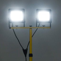 vidaXL Spotlight met statief LED 2x100 W koudwit