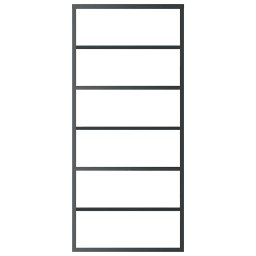 vidaXL Schuifdeur 90x205 cm ESG-glas en aluminium zwart