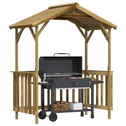 vidaXL Barbecue-overkapping 163,5x93x210 cm geïmpregneerd grenenhout