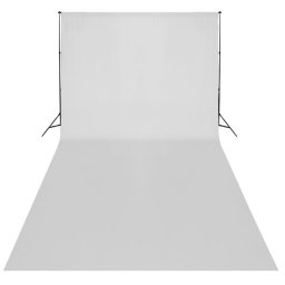 vidaXL Achtergrond zonder standaard 600x300 cm katoen wit