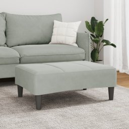 vidaXL Voetenbank 77x55x31 cm fluweel lichtgrijs