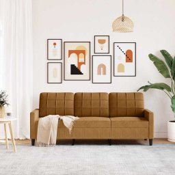 vidaXL Driezitsbank 180 cm fluweel bruin