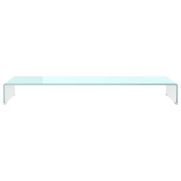 vidaXL TV-meubel/monitorverhoger 110x30x13 cm glas groen