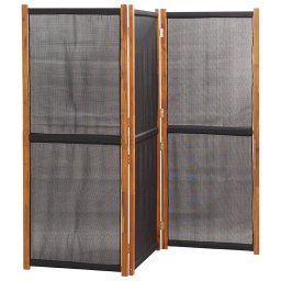 vidaXL Kamerscherm met 3 panelen 210x180 cm zwart