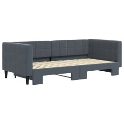 vidaXL Slaapbank met onderschuifbed 90x190 cm fluweel donkergrijs