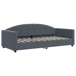 vidaXL Slaapbank met matras 90x190 cm fluweel donkergrijs