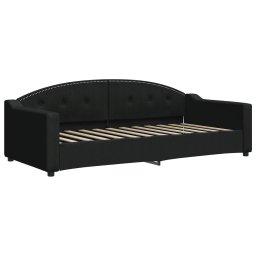 vidaXL Slaapbank met matras 90x200 cm stof zwart