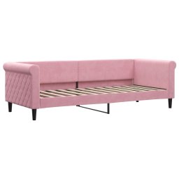 vidaXL Slaapbank met matras 80x200 cm fluweel roze