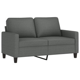 vidaXL 3-delige Loungeset met kussens stof donkergrijs
