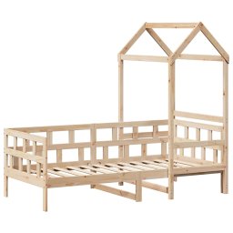 vidaXL Slaapbank met huisje 80x200 cm massief grenenhout