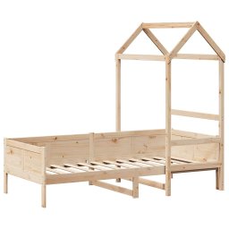 vidaXL Slaapbank met huisje 80x200 cm massief grenenhout
