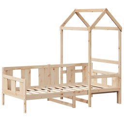 vidaXL Slaapbank met huisje 80x200 cm massief grenenhout