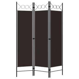 vidaXL Kamerscherm met 3 panelen 120x180 cm bruin