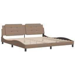 vidaXL Bedframe zonder matras "Zadar" cappuccinokleurig 200x200 cm