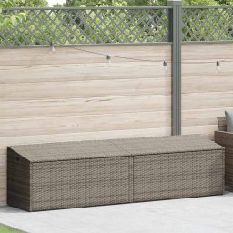 vidaXL Tuinbox 220x50x58 cm poly rattan grijs