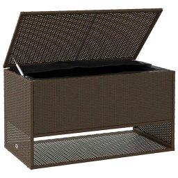 vidaXL Opbergbox voor buiten 100x55x55,5 cm poly rattan bruin