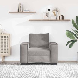 vidaXL Fauteuil 100x78x84 cm fluweel lichtgrijs