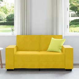 vidaXL Tweezitsbank 160x78x84 cm fluweel geel