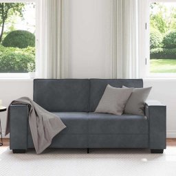 vidaXL Tweezitsbank 180x78x84 cm fluweel donkergrijs