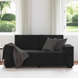 vidaXL Tweezitsbank 180x78x84 cm fluweel zwart