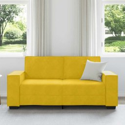 vidaXL Tweezitsbank 180x78x84 cm fluweel geel