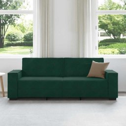 vidaXL Driezitsbank 220x78x84 cm fluweel donkergroen