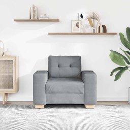 vidaXL Fauteuil 100x78x80 cm stof lichtgrijs