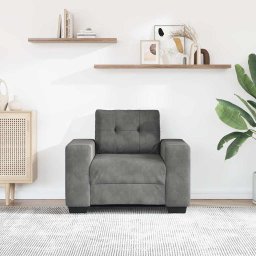vidaXL Fauteuil 100x78x80 cm fluweel donkergrijs