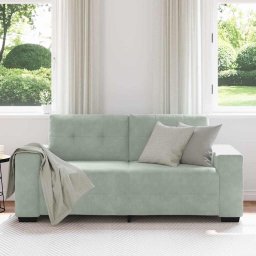 vidaXL Loveseat bank 180x77x82 cm fluweel lichtgrijs