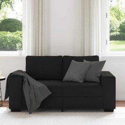 vidaXL 2-zitsbank 160x77x82 cm stof zwart