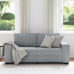 vidaXL 2-zitsbank 180x77x82 cm stof lichtgrijs