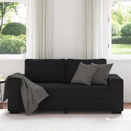 vidaXL 2-zitsbank 180x77x82 cm stof zwart