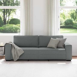 vidaXL 3-zitsbank 220x77x82 cm stof donkergrijs