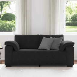 vidaXL Loveseat bank 180x77x82 cm fluweel zwart