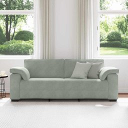 vidaXL 3-zitsbank 220x77x82 cm fluweel lichtgrijs