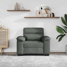 vidaXL Fauteuil 100x81x84 cm stof donkergrijs
