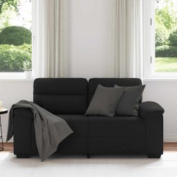 vidaXL 2-zitsbank 160x81x84 cm stof zwart